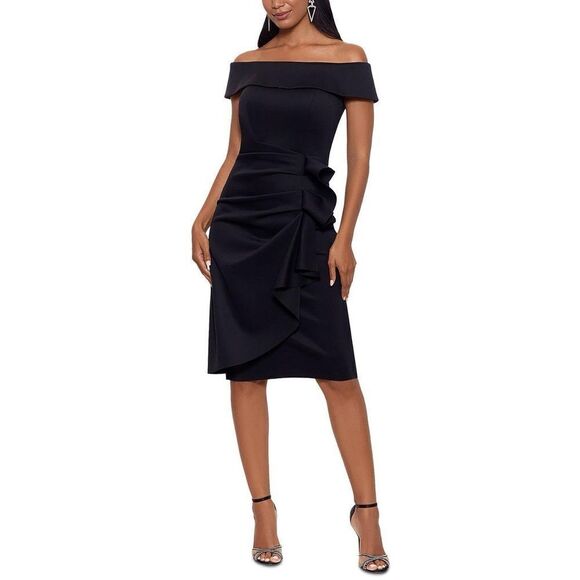 XSCAPE Off The Shoulder Sheath Dress - Picture 1 of 6